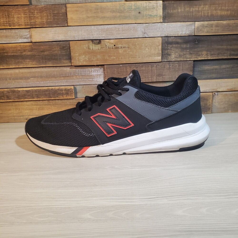 New Balance 009 Men 13 4E Extra Wide Black White Orange MS009MB1 Running Shoes